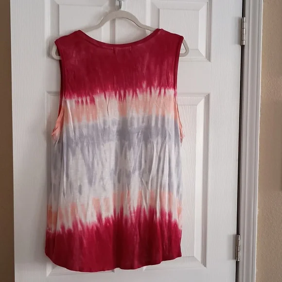 Knox Rose Tie Dye Sleeveless Top b100 - Picture 2 of 5